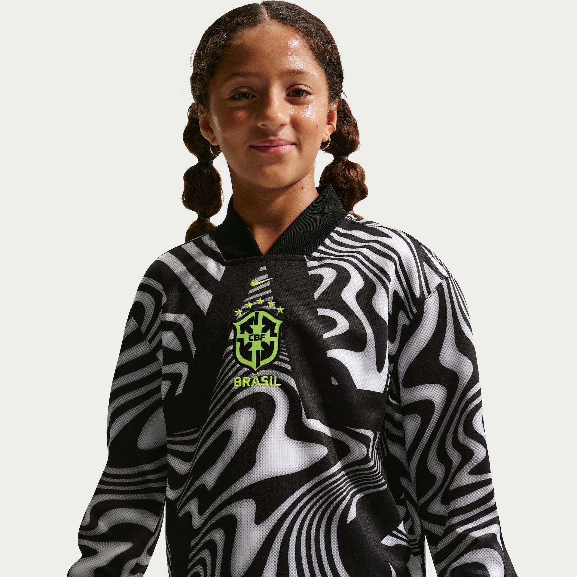 Camisa de Goleiro Brasil Manga Longa 2025/26 Nike Infantil - imagem 1