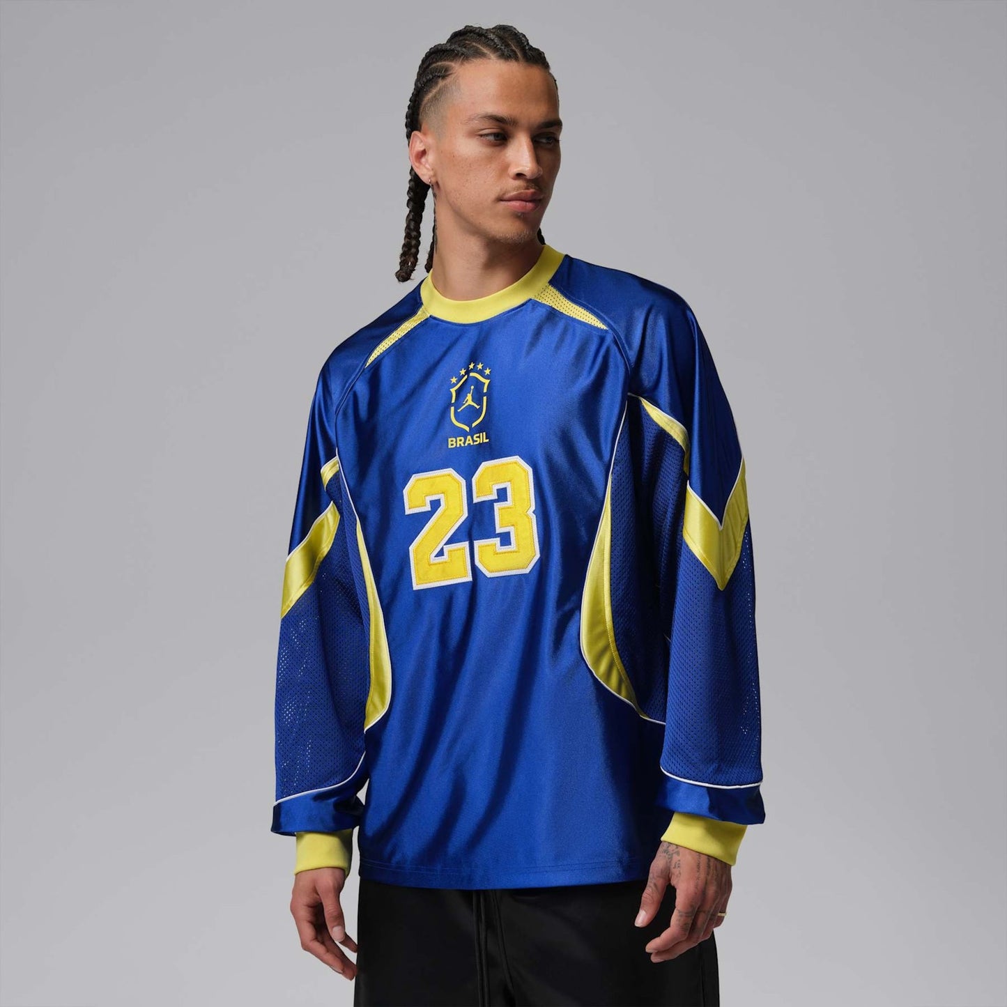 Camiseta Brasil Jordan Manga Longa Goalie Masculina - imagem 1