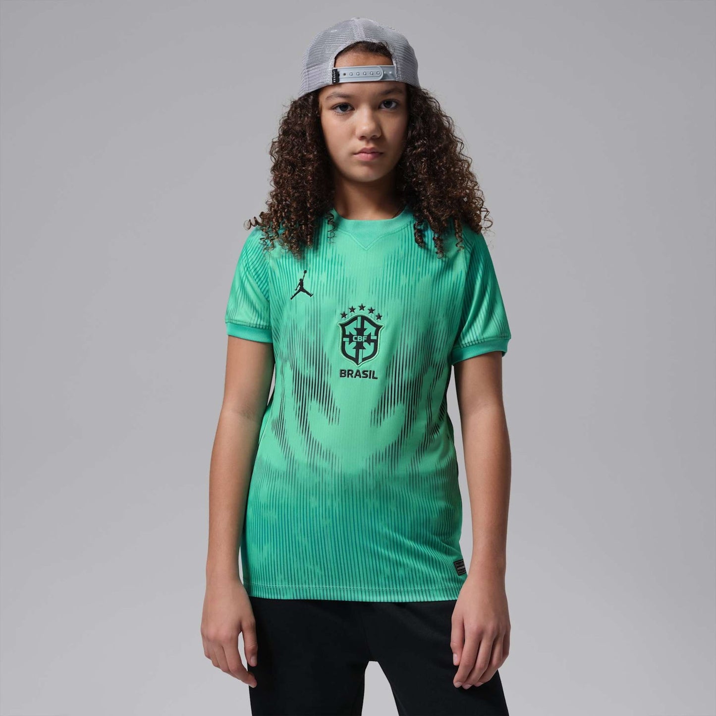 Camisa de Goleiro Brasil Jordan II 2026/27 Torcedor Pro Infantil - imagem 1