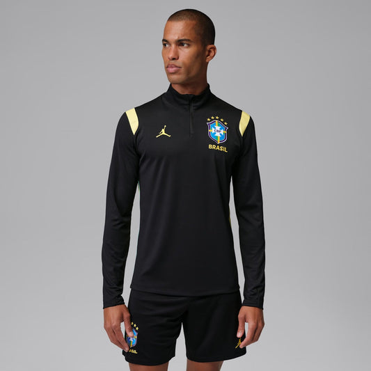 Camiseta Brasil Jordan Manga Longa Academy Pro 2026 Treino Masculina - imagem 1