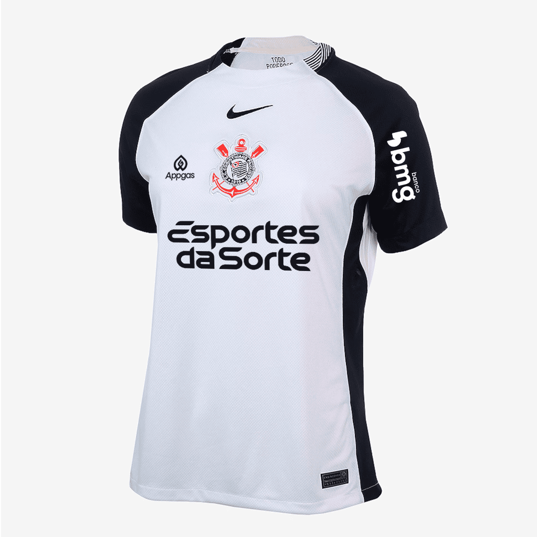 Camisa Feminina Nike Corinthians 2025/26 I Torcedor Com Patrocínios - imagem 1