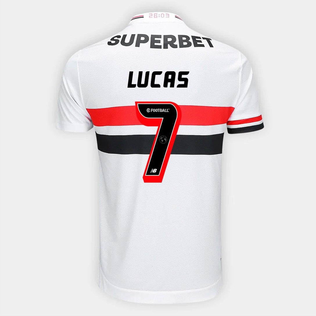 Camisa New Balance São Paulo 2025/26 I Lucas N° 7 - imagem 1