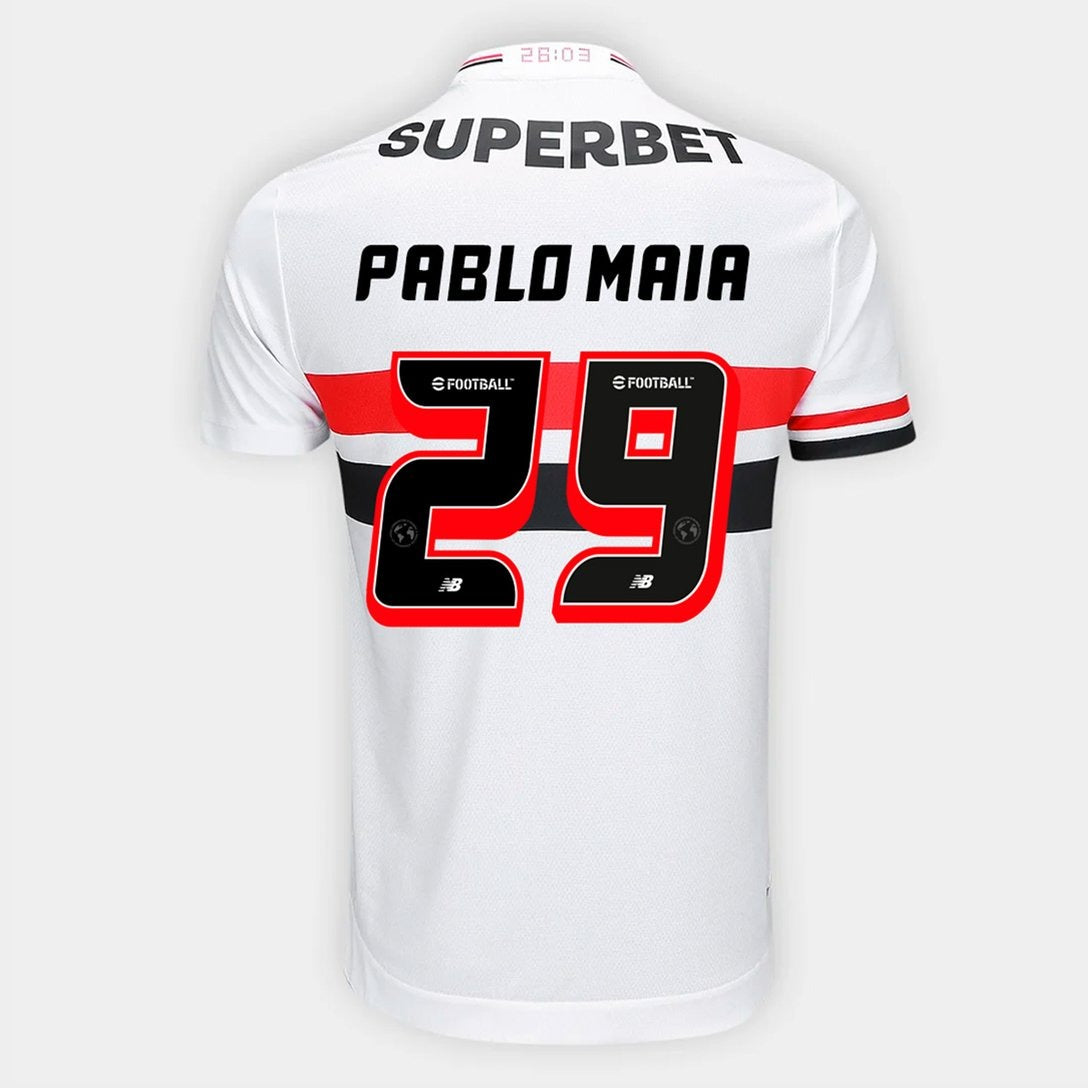 Camisa New Balance São Paulo 2025/26 I Pablo Maia N° 29 - imagem 1