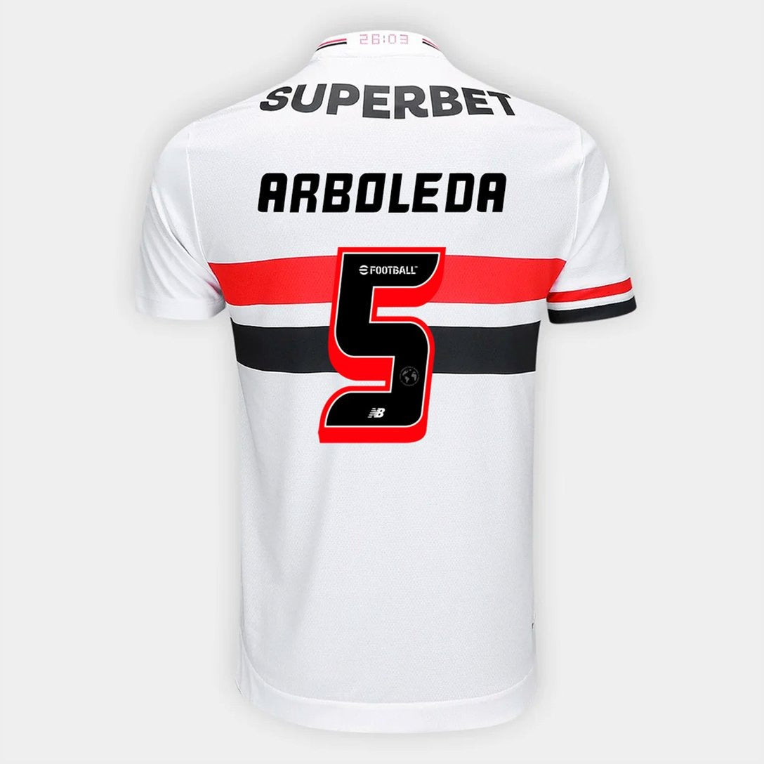 Camisa New Balance São Paulo 2025/26 I Arboleda N° 5 - imagem 1