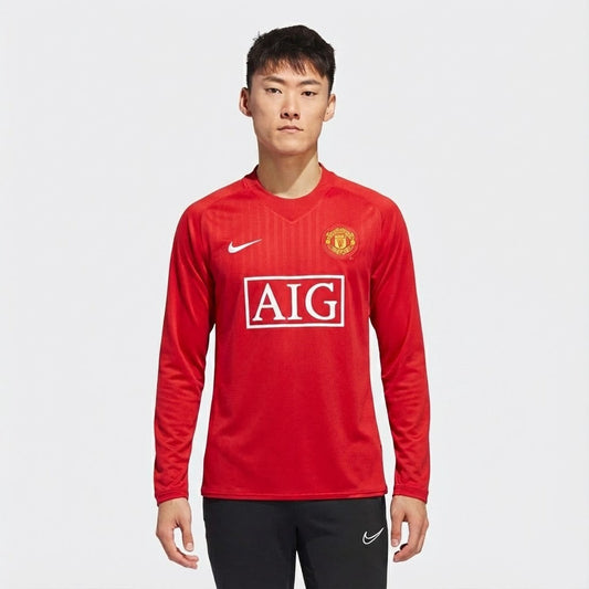 Camisa Retrô Manchester United 2007/08 I Manga Longa - imagem 1