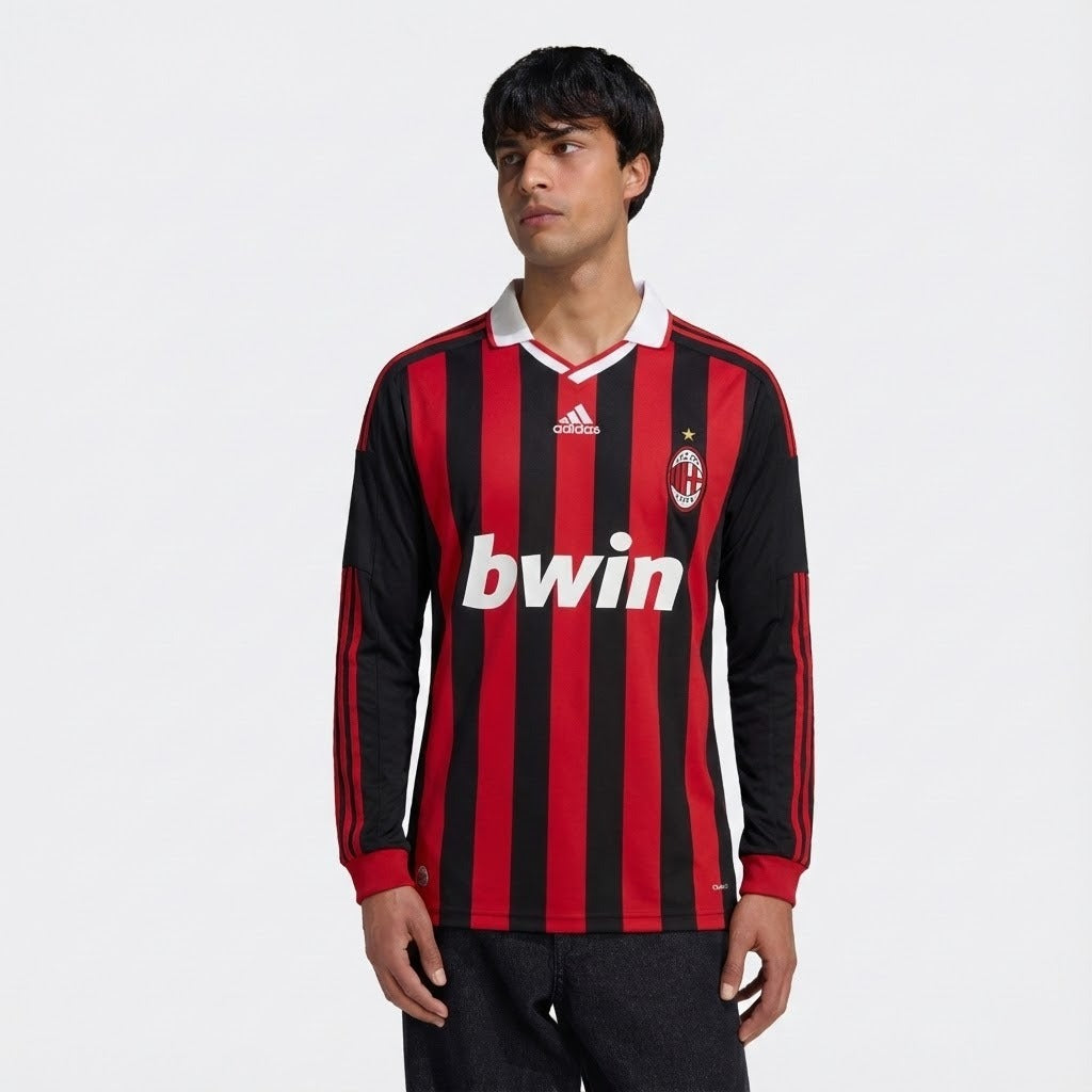Camisa Retrô Milan 2009/10 I Manga Longa - imagem 1