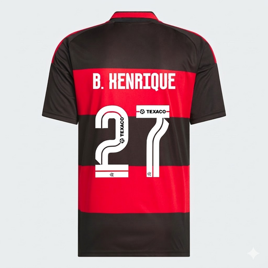 Camisa Adidas Flamengo 2026/27 I B. HENRIQUE N° 27 - imagem 1