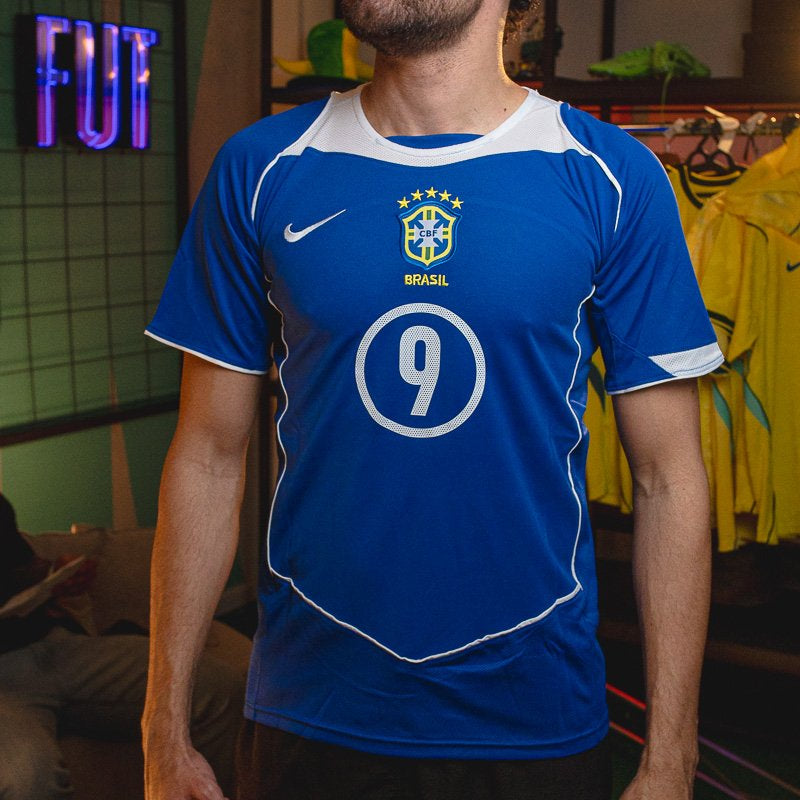 Camisa Retrô Brasil 2004 II Total 90 9 Ronaldo [PRONTA ENTREGA] - imagem 1