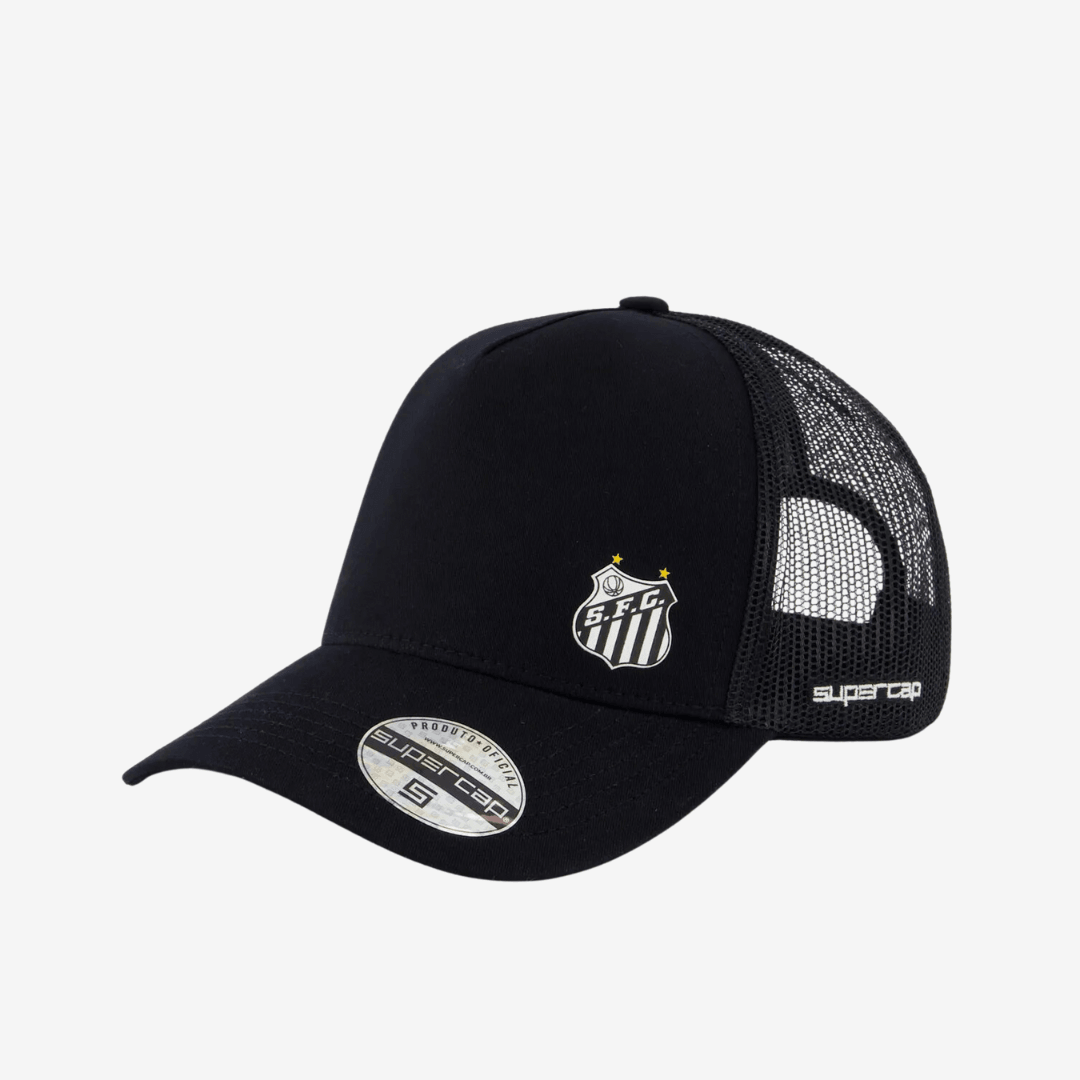Boné Santos Trucker Preto e Branco - imagem 1