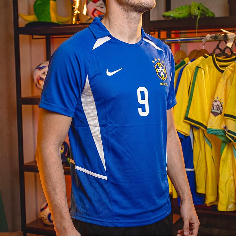 Camisa Retrô Brasil 2002 II 9 Ronaldo [PRONTA ENTREGA] - imagem 3