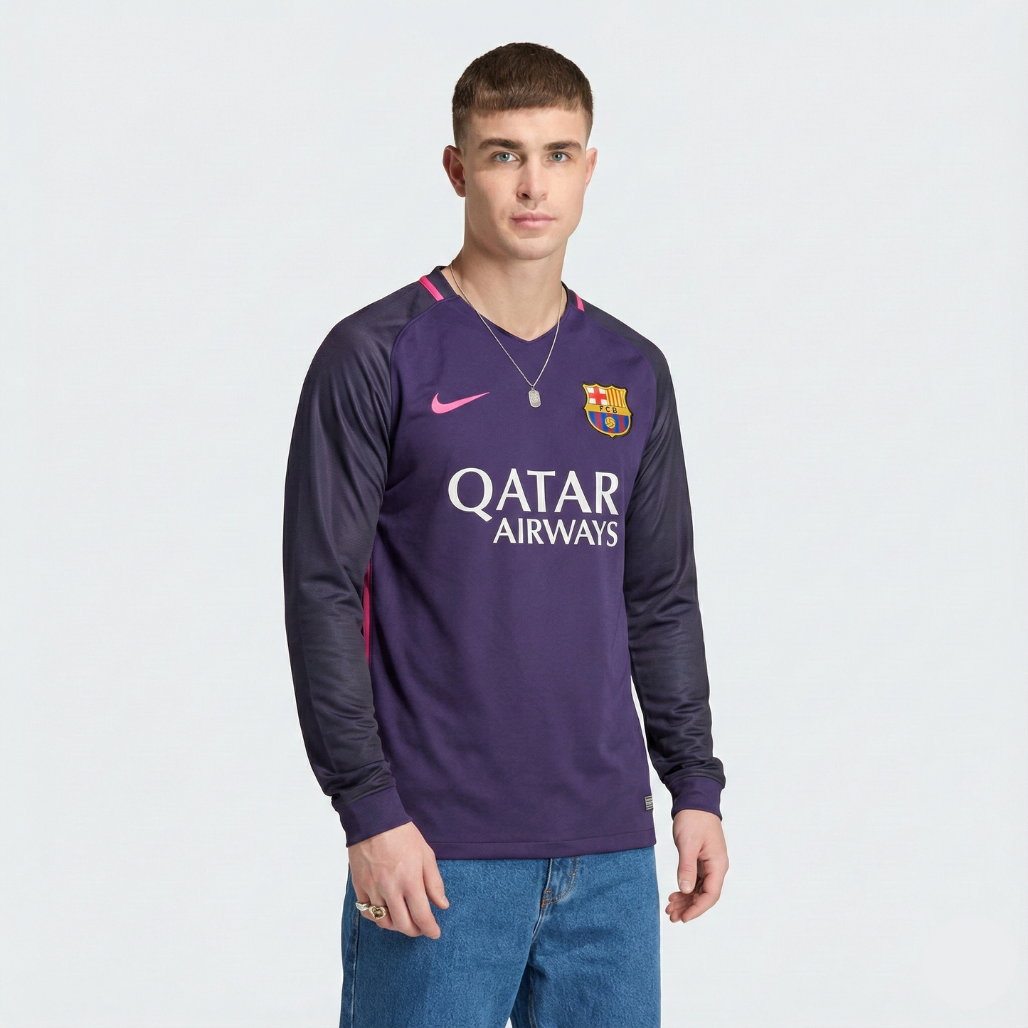 Camisa Retrô Barcelona 2016/17 I Manga Longa - imagem 1