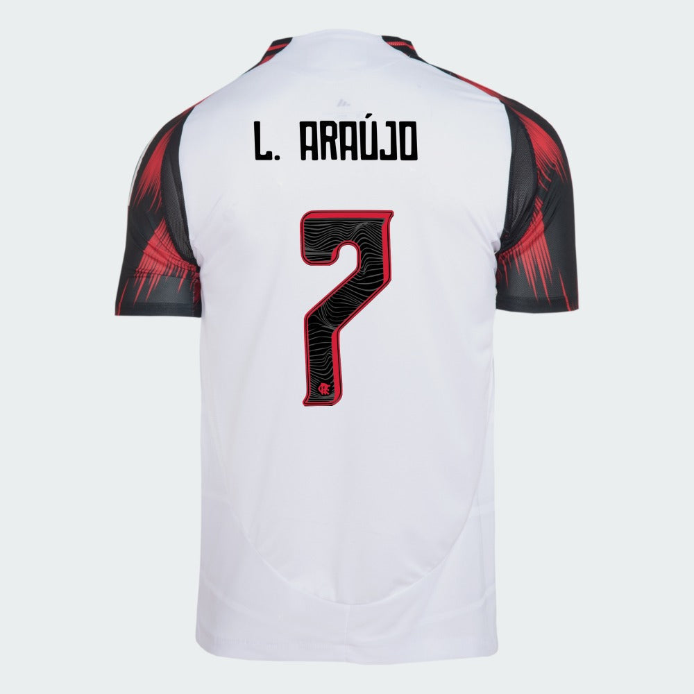 Camisa Adidas Flamengo 2025/26 II DE L. ARAÚJO N° 7 - imagem 1