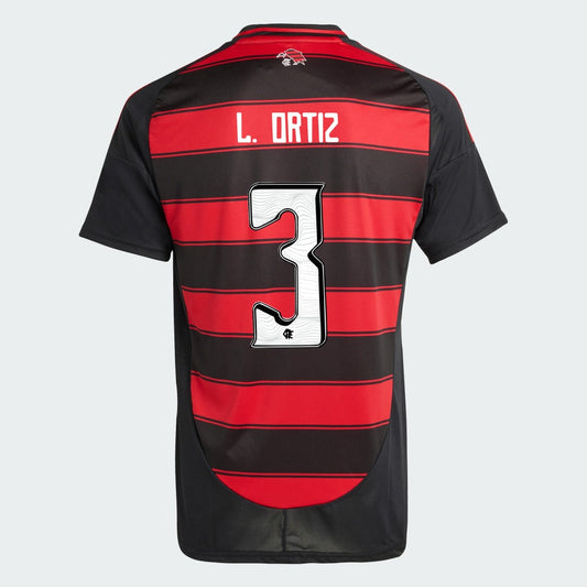 Camisa Adidas Flamengo 2025/26 I LÉO ORTIZ N° 3 - imagem 1