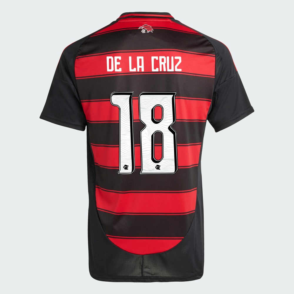 Camisa Adidas Flamengo 2025/26 I DE LA CRUZ N° 18 - imagem 1