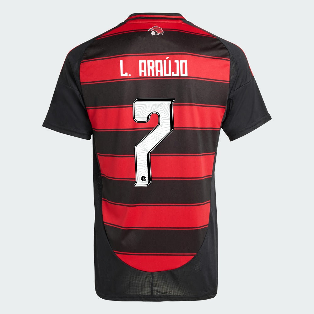 Camisa Adidas Flamengo 2025/26 I L. ARAÚJO N° 7 - imagem 1